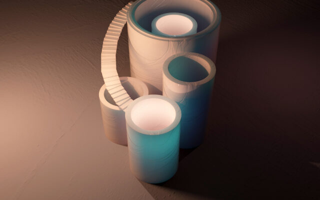 3D rendered cylinders